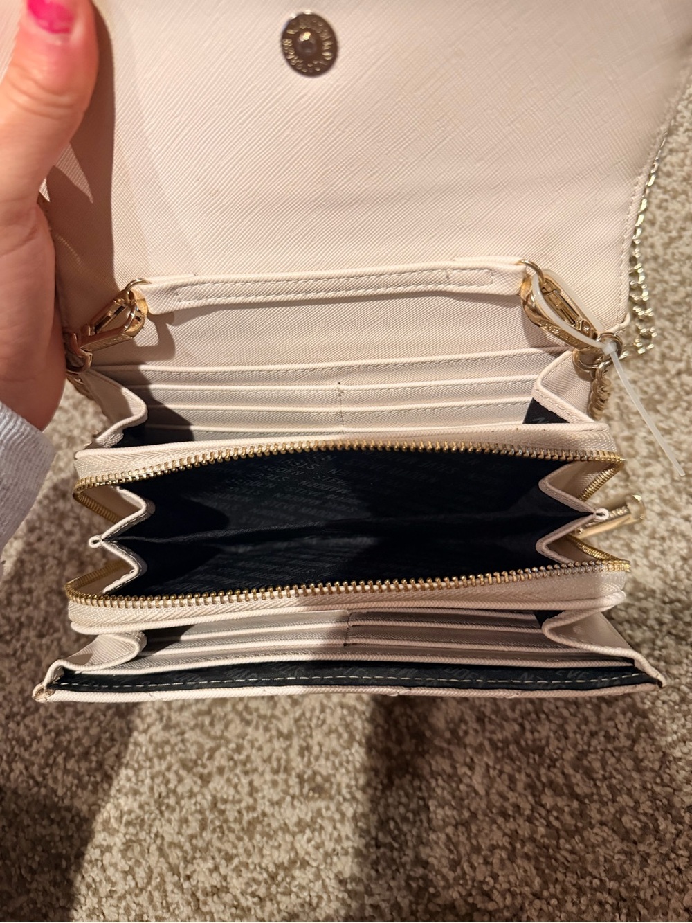 Steve Madden Cream Crossbody Wallet - Women's Bag